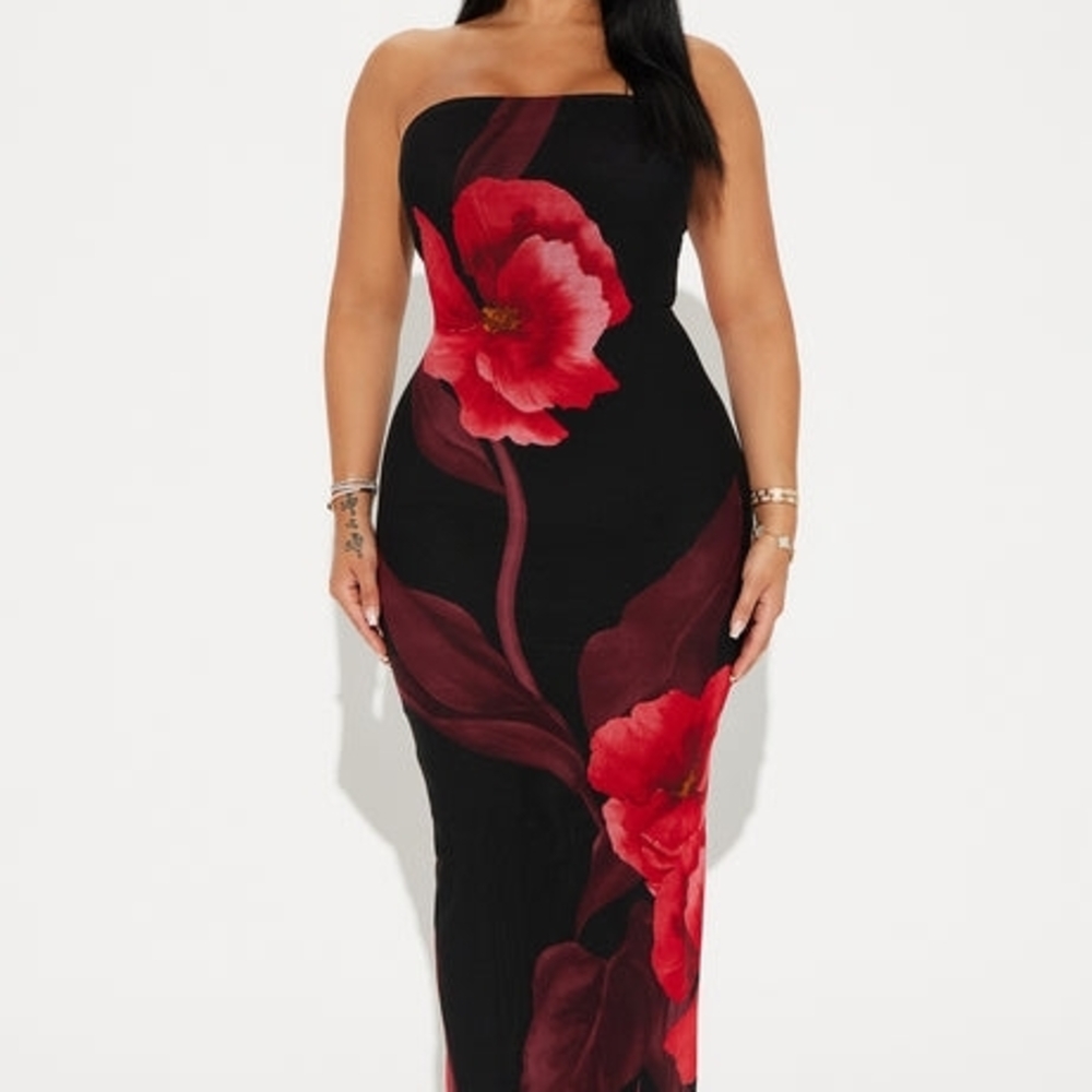 Fashion Nova Anabelle Mesh Maxi Dress